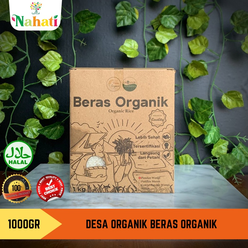 Jual Beras Organik Pandan Wangi Desa Organik 1kg Shopee Indonesia