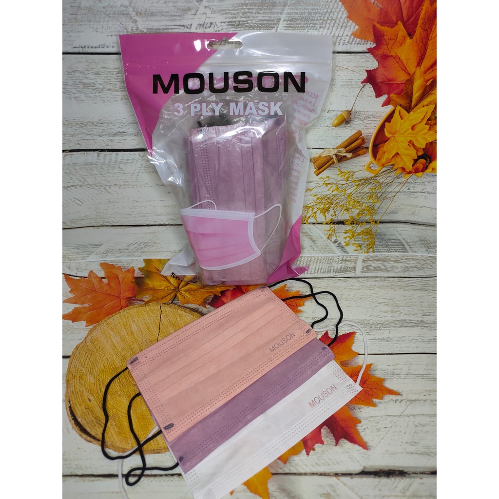 Jual Masker 3PLY MOUSON EMBOSS NUDE COLOUR 1 Pack 50pcs Shopee Indonesia