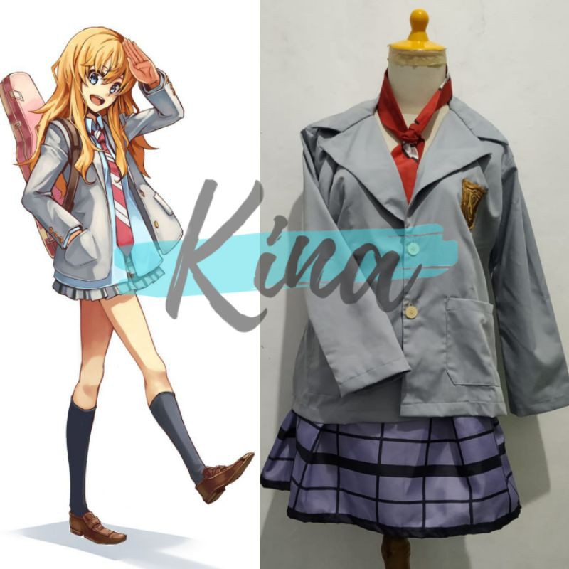 Jual COSPLAY06 Fullset Your Lie In April Arima Kousei Kaori Miyazono