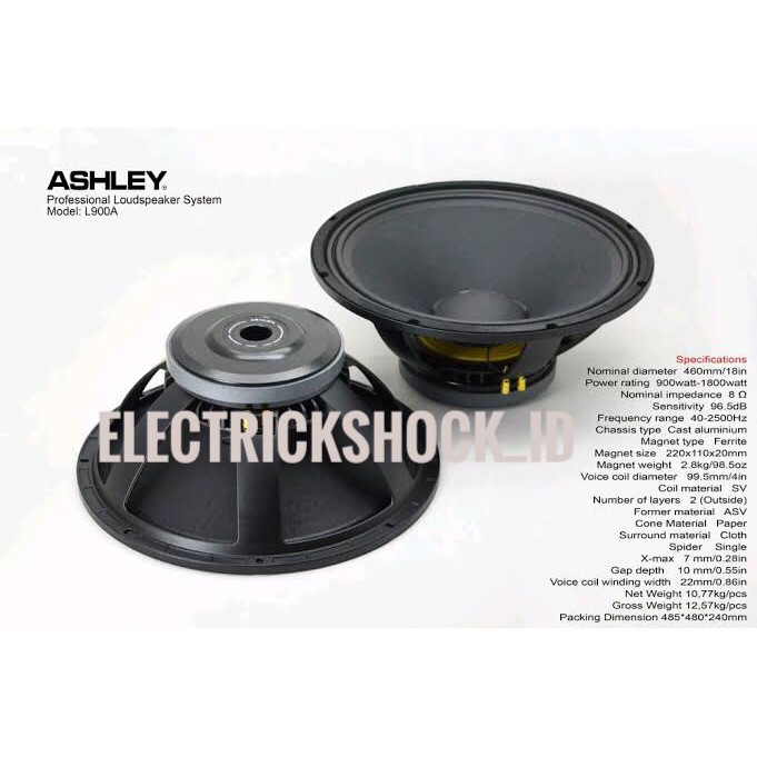 Jual Speaker Component Ashley L900A L900 A L 900A Original Woofer