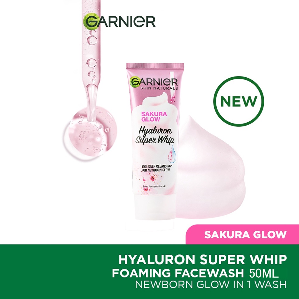 Jual Garnier Sakura Glow Hyaluron Super Whip Foam Ml Sakura White