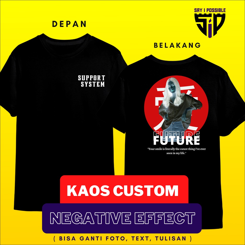 Jual Kaos Negative Effect Custom Kaos Bucin Ilusi Foto Bucin