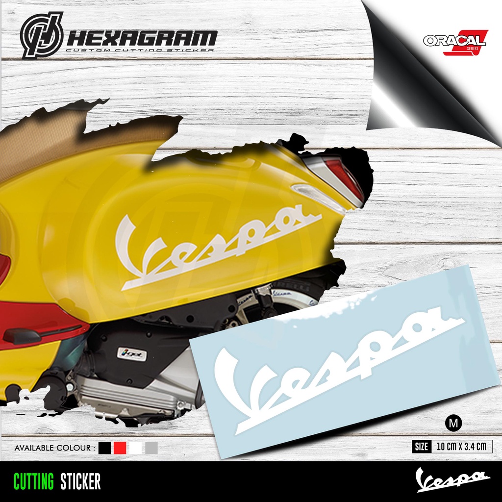 Jual Cutting Sticker Vespa Logo Stiker Logo Vespa Shopee Indonesia