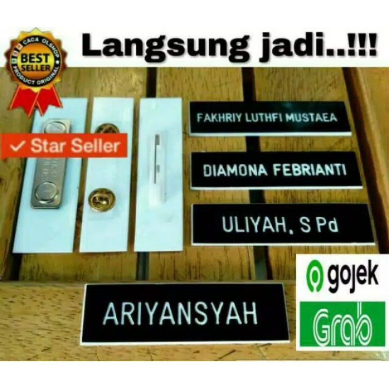 Jual Nametag Papan Nama Dada Pdh Pns Bhayangkara Persit Siswa Grafik