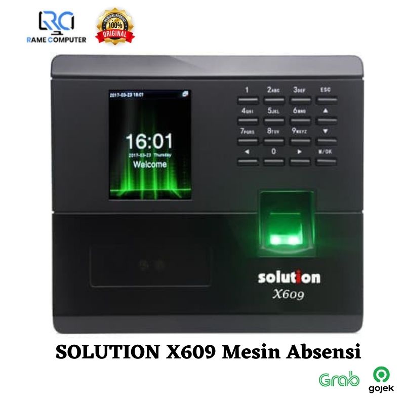 Jual SOLUTION X609 Mesin Absen Fingerprint Face SIDIK JARI DAN