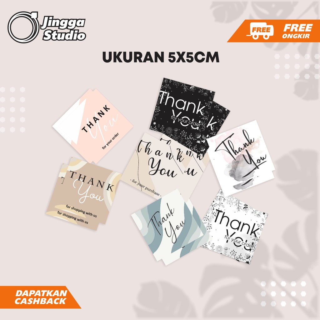 Jual Thank You Card Kartu Ucapan Terima Kasih Mini Shopee Indonesia