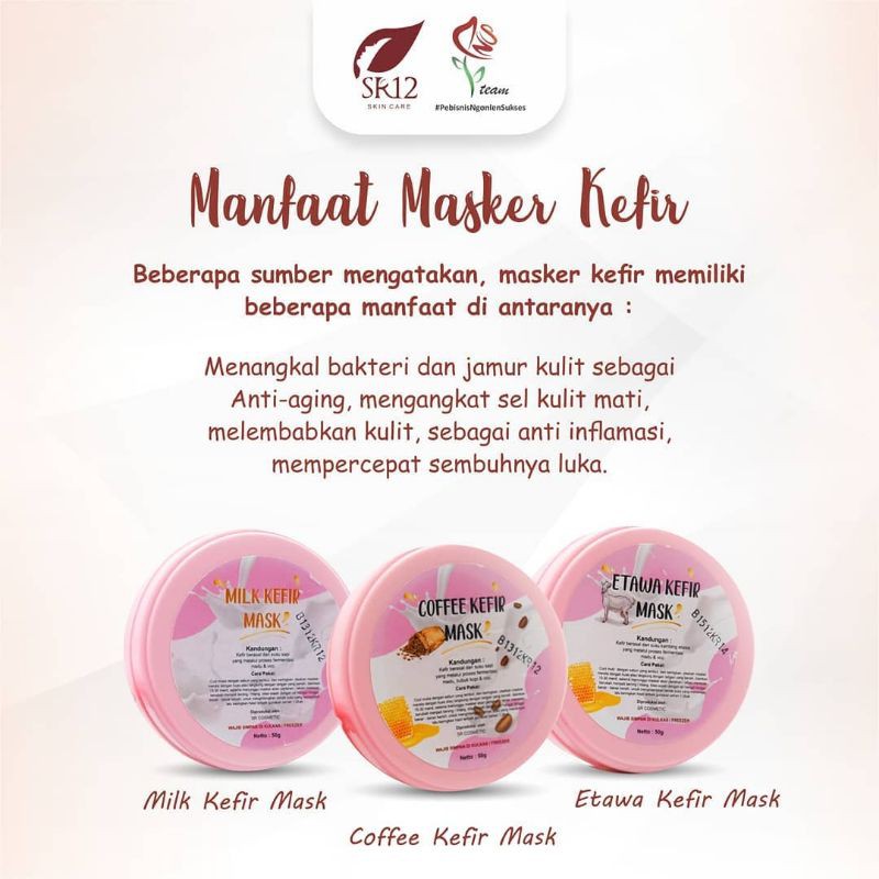 Jual SR12 Masker Kefir BPOM Masker Organik Dari Susu Kambing Etawa Dan