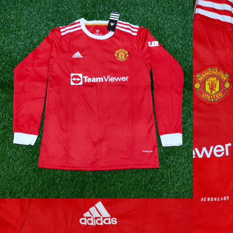 Jual JERSEY BOLA MANCHESTER UNITED HOME LONGSLEEVE 2021 2022 GRADE ORI