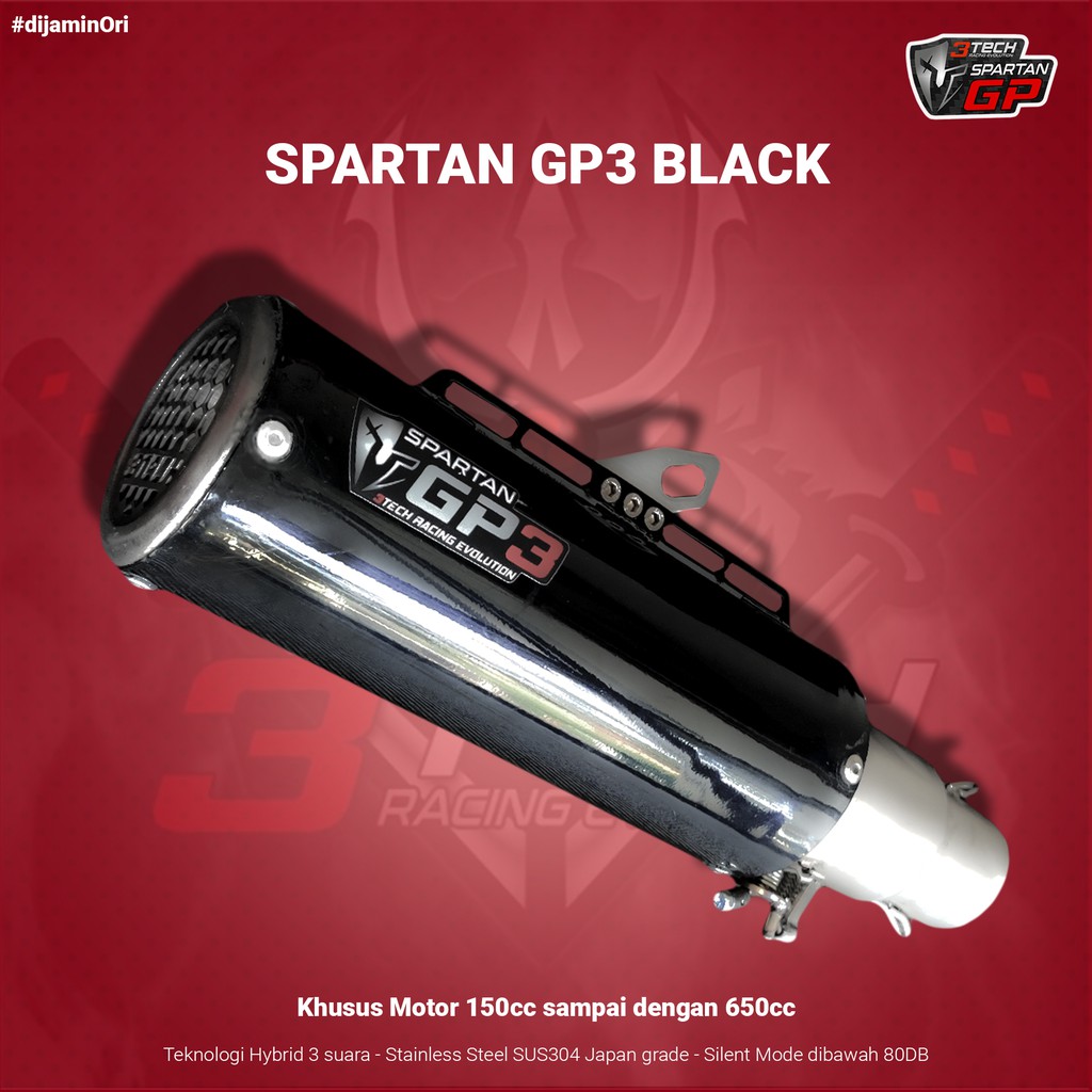 Jual Knalpot Spartan GP3 Sports Naked 250cc 2 Silinder Shopee Indonesia