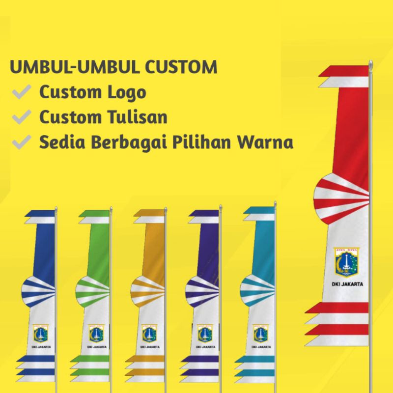 Jual Umbul Umbul Bandir Indosiar Custom Logo Dan Tulisan Shopee Indonesia