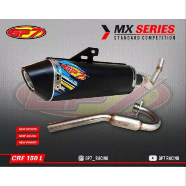 Jual Knalpot GP7 KLX D Tracker CRF150L Seri MX SERIES Original