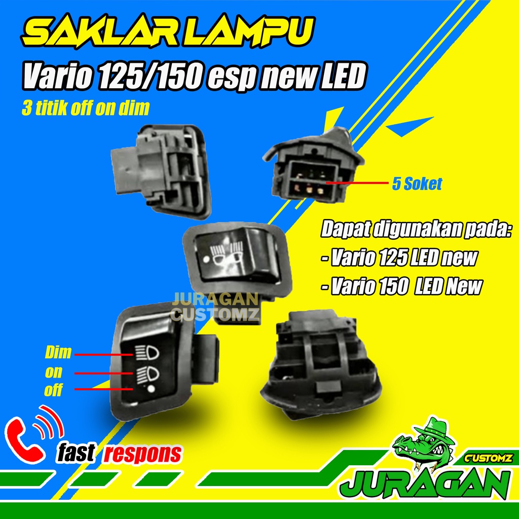 Jual Tombol Saklar Dim Titik Fungsi Socket Pin Vario Vario