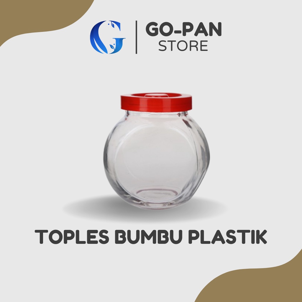 Jual Toples Bumbu Dapur Kaca Tutup Plastik Model Bulat Unik Kedaung 190