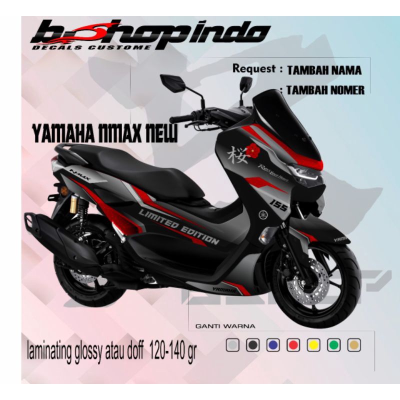 Jual Decal New Nmax Full Body Abu Lis Merah Limited Edition Shopee