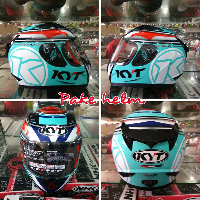 Jual Hot Helm Kyt R Aqua Flat Visor Hanya Di Shopee Shopee