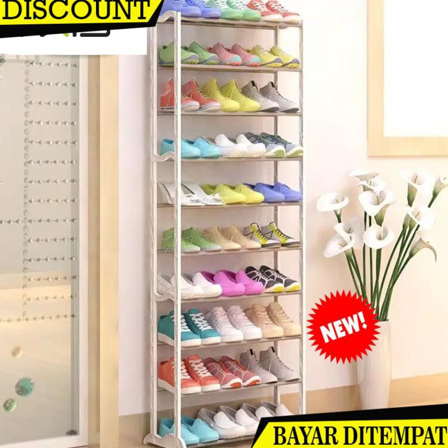 Jual BAYAR DITEMPAT AMAZING SHOE RACK RAK SEPATU SUSUN 10 RAK