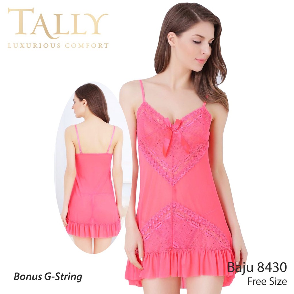 Jual TALLY BJ 8430 Sexy Lingerie Baju Tidur Premium Bahan Lace Brokat