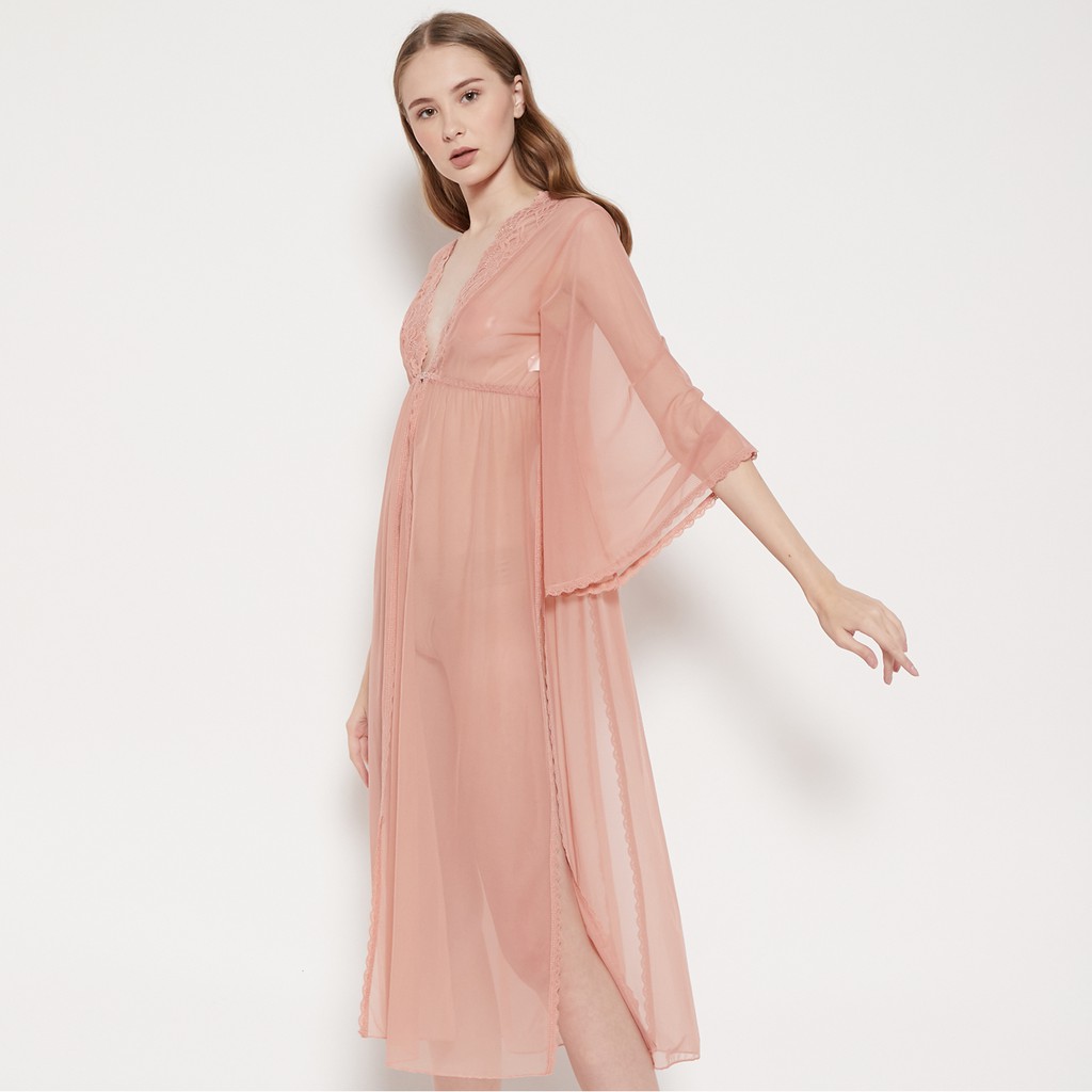 Jual Lest Official Arianna Long Kimono Lingerie Robe Shopee Indonesia