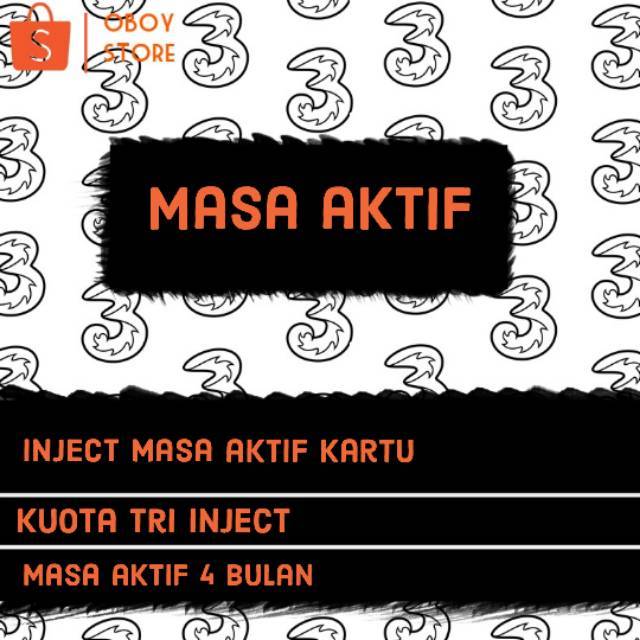 Jual Tambah Masa Aktif Kartu Tri Bulan Shopee Indonesia