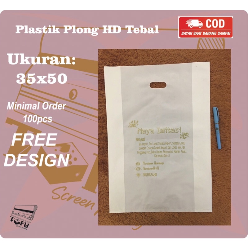 Jual Plastik Sablon Olshop Kemasan Packing Uk 35x50 Shopee Indonesia