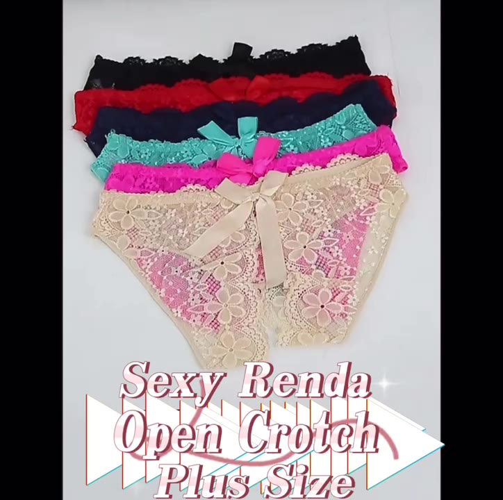 Jual Sexy G String Open Lingerie Crotch Thongs Lace Pantie Briefs C150