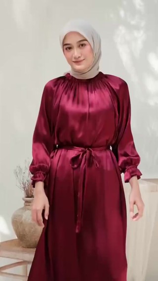 Jual Baju Gamis Wanita Terbaru Shimmer Dress Bahan Cradenza Shimmer