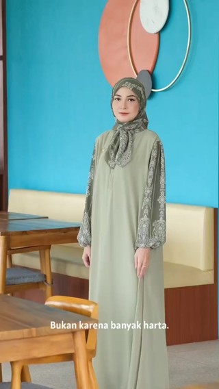 Jual Masida Dress Set Hijab Bahan Crinkle Airflow Motif Dress Gamis