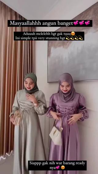 Jual Aurora Dress By Talaoutfit Gamis Satin Satin Sateen Silk