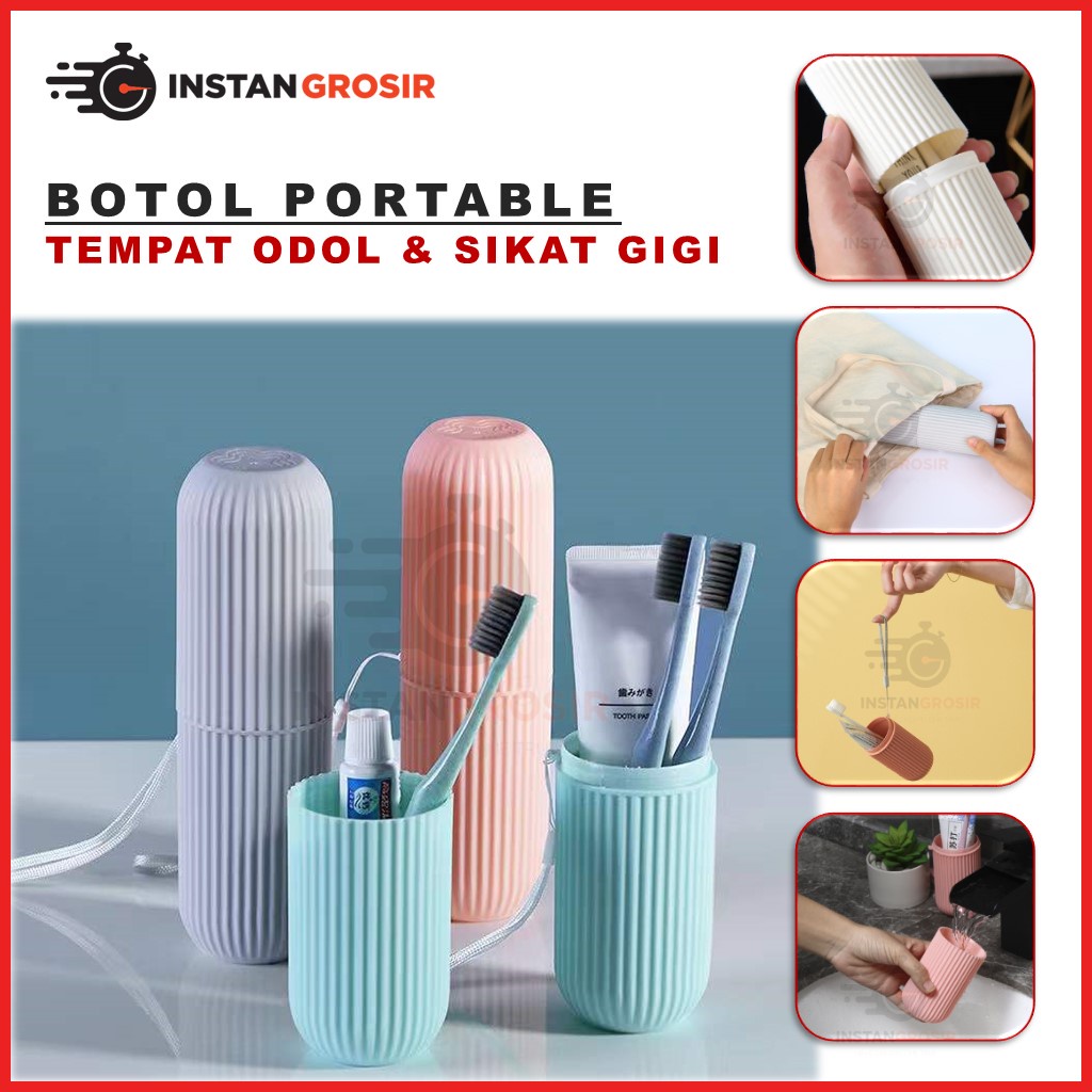 Jual Wadah Sikat Gigi Tempat Odol Traveling Portable Botol Penyimpanan