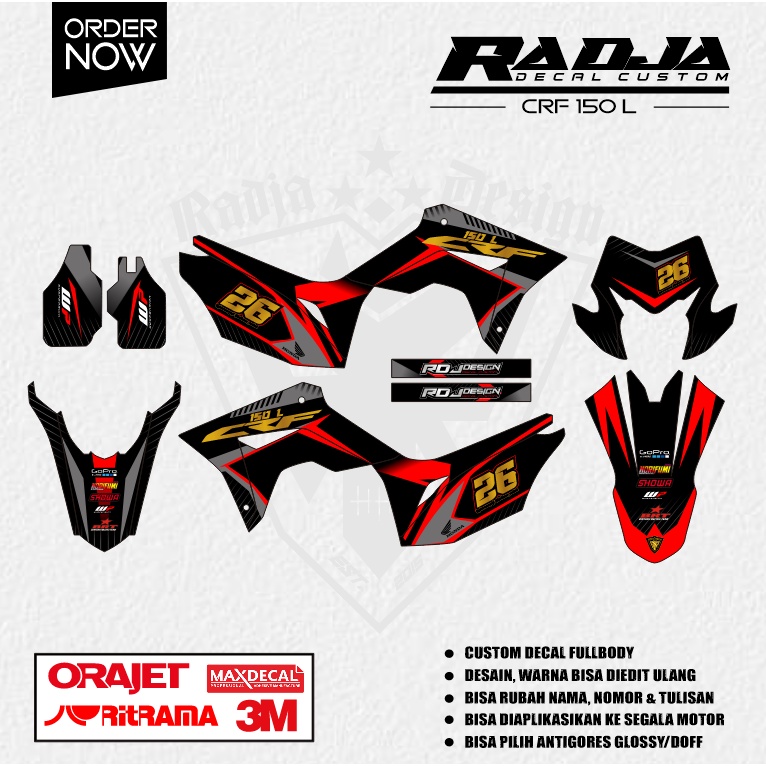 Jual Decal Crf L Fullbody Dekal Stiker