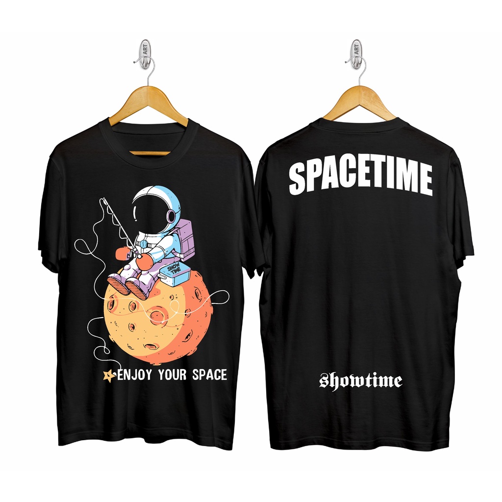 Jual KAOS OBLONG DISTRO ST AST SPACE TIME HITAM KAOS LUAR ANGKASA