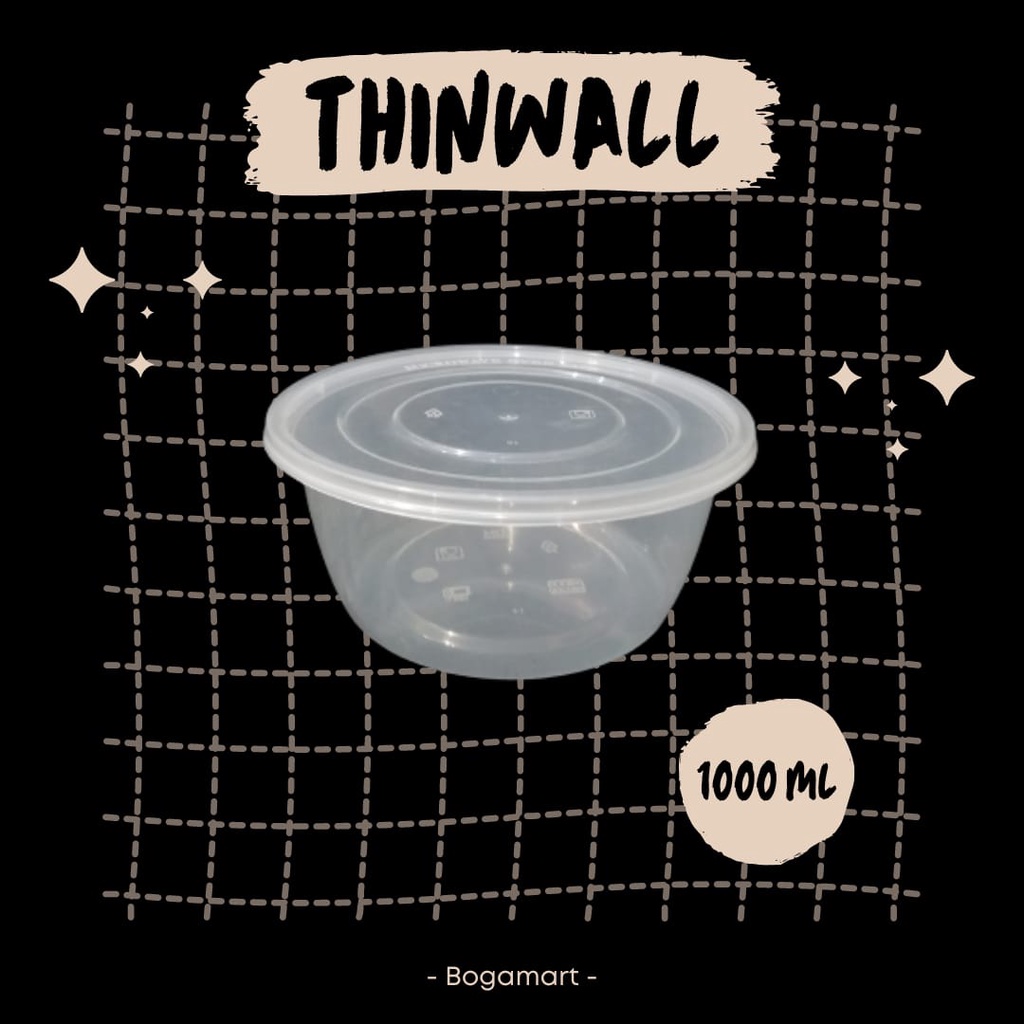 Jual Thinwall Dm Round Ml Food Container Packaging Makanan