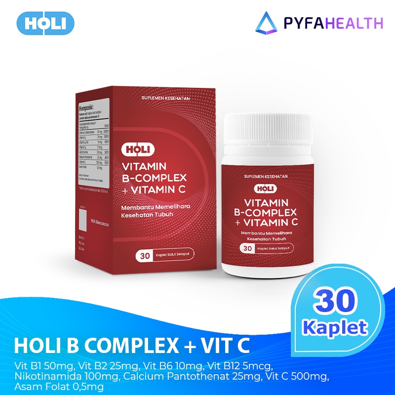 Jual Holi B Complex Vit C Untuk Kesehatan Tubuh 30 Tablet Shopee