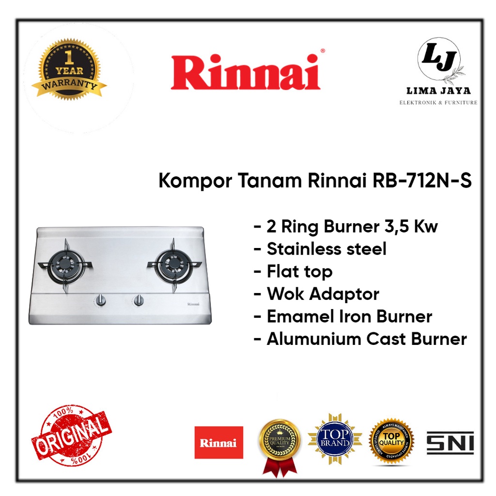 Jual Kompor Gas Tanam Tungku Rinnai Rb N S Kompor Tanam Shopee