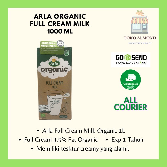 Jual Arla Full Cream Milk Organic L Karton Shopee Indonesia