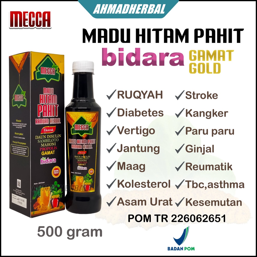 Jual Madu Hitam Mecca Hitam Pahit Bidara Ruqyah Plus Gamat Propolis