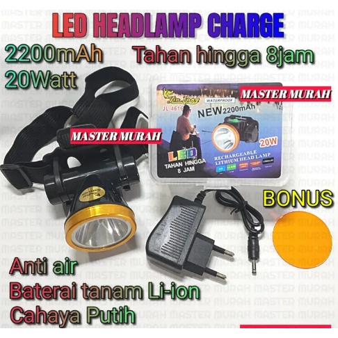 Jual Senter Kepala Headlamp Waterproof Jl Led Tahan Hingga Jam