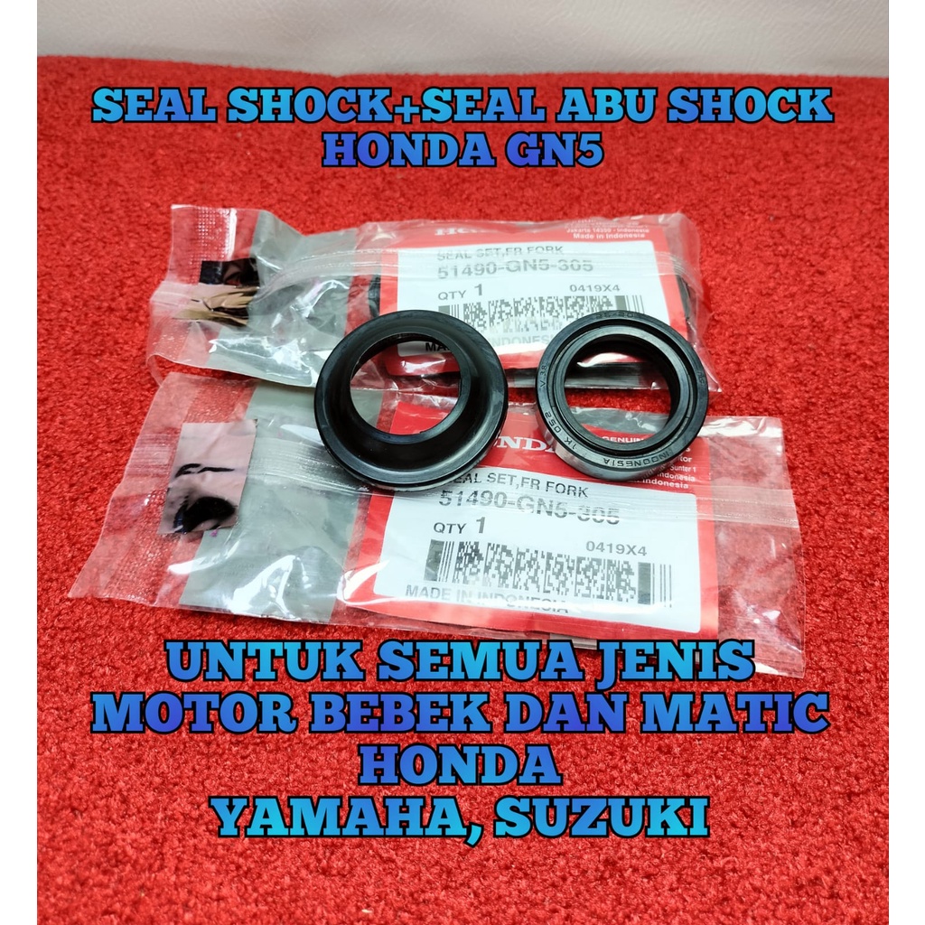 Jual SEAL SHOCK SIL ABU SOCK DEPAN 100 ASLI ORIGINAL HONDA AHM UNTUK