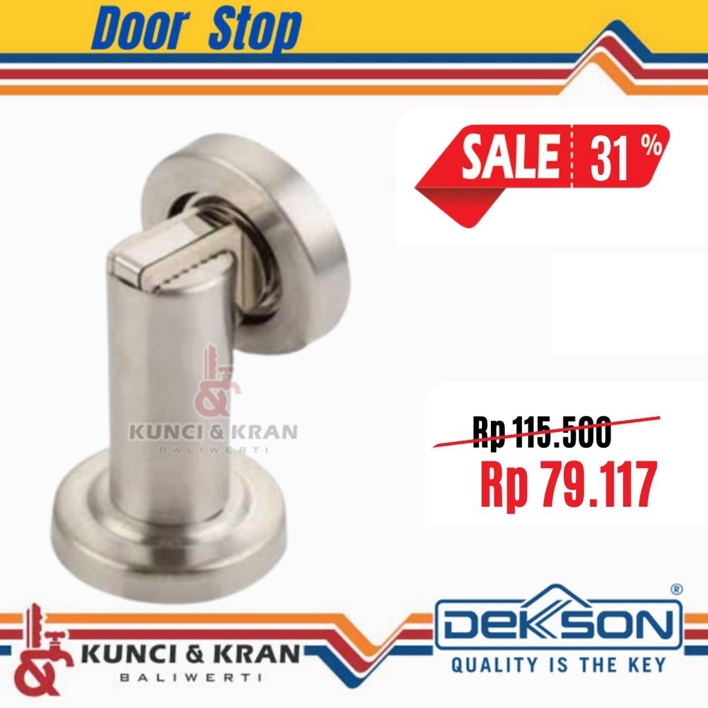 Jual Door Stop Dekkson DS 007 SS Penahan Pintu Magnet Stainless Steel