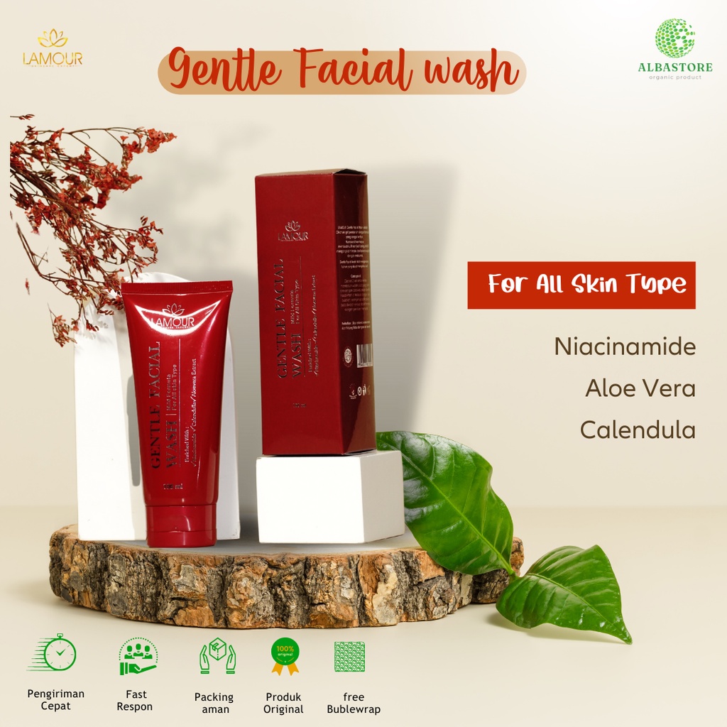 Jual Skincare Sabun Wajah Gentle Facial Wash Lamour BPOM Lembut