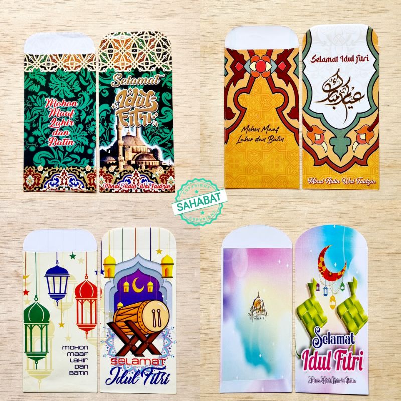 Jual AMPLOP ANGPAU LEBARAN KARAKTER MASJID DI UKURAN BESAR ISI 10