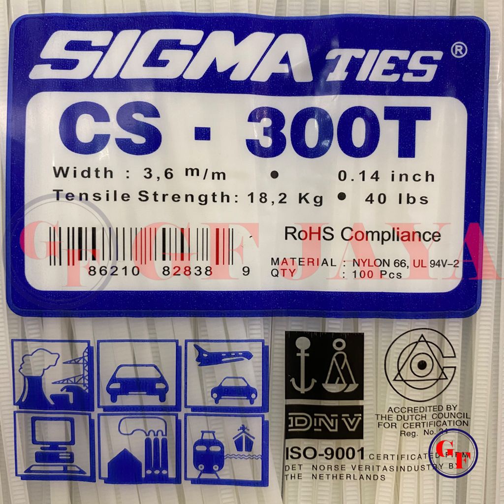 Jual Kabel Ties Sigma Cs T Cm X Mm Putih Cs T Cv Cv