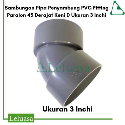 Jual Sambungan Pipa Penyambung Pvc Fitting Paralon Derajat Keni D