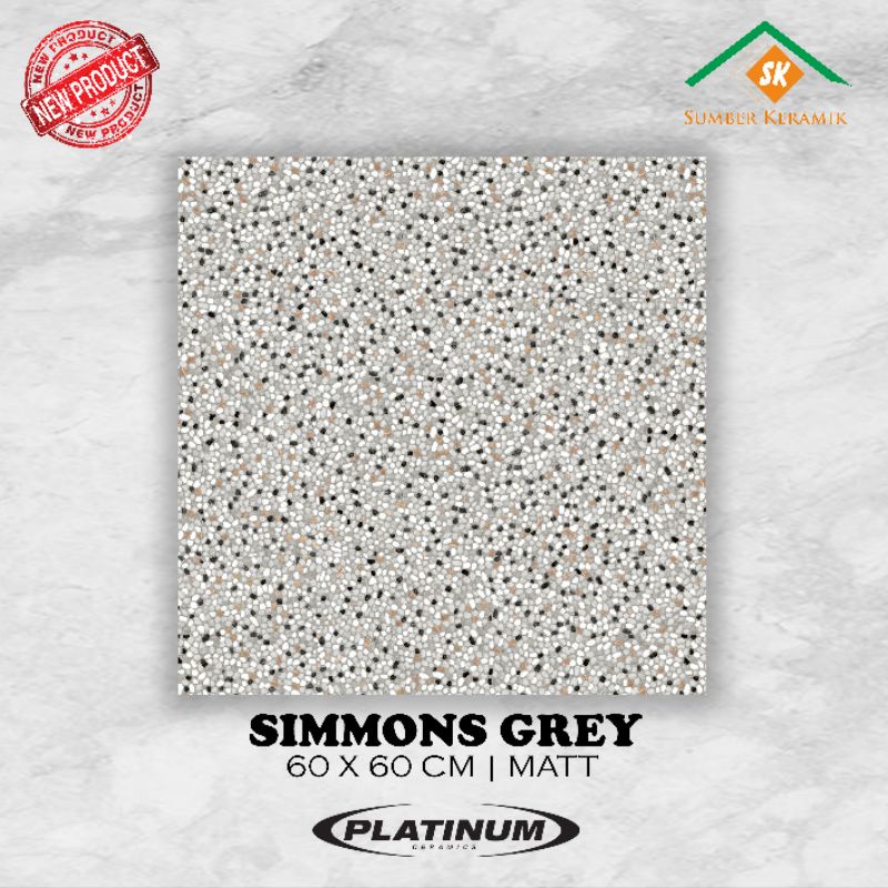 Jual Keramik Lantai 60x60 Simmons Grey Platinum Kw 1 Matt