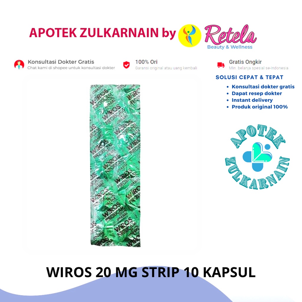 Jual WIROS 20 MG STRIP 10 KAPSUL Piroxicam Pirox Shopee Indonesia