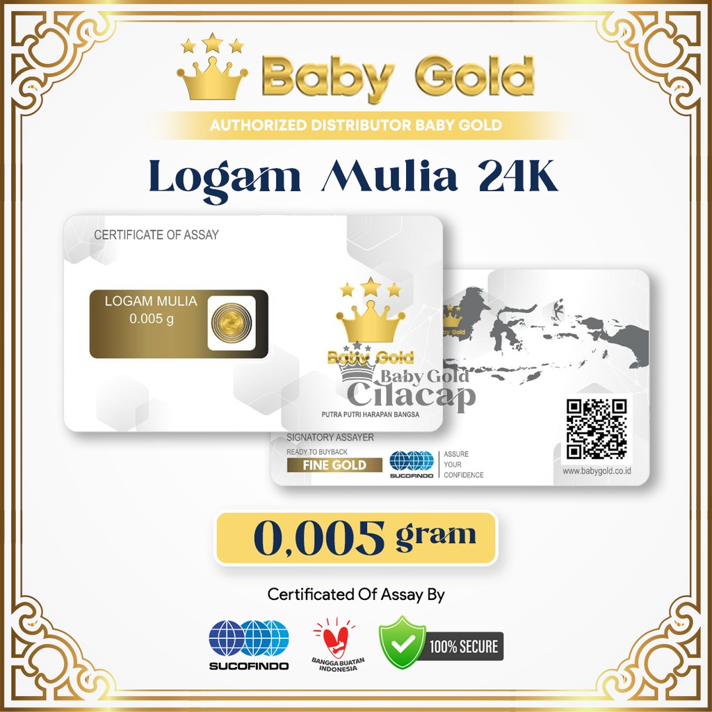 Jual Baby Gold Logam Mulia Gram Minigram Emas Mini Murni Karat