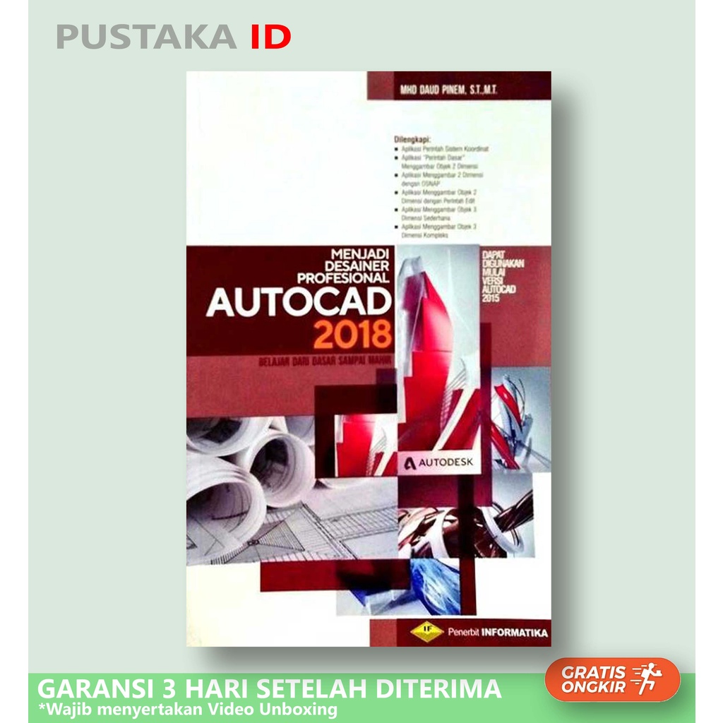 Jual Buku Menjadi Desainer Profesional Autocad 2018 Belajar Dari Dasar