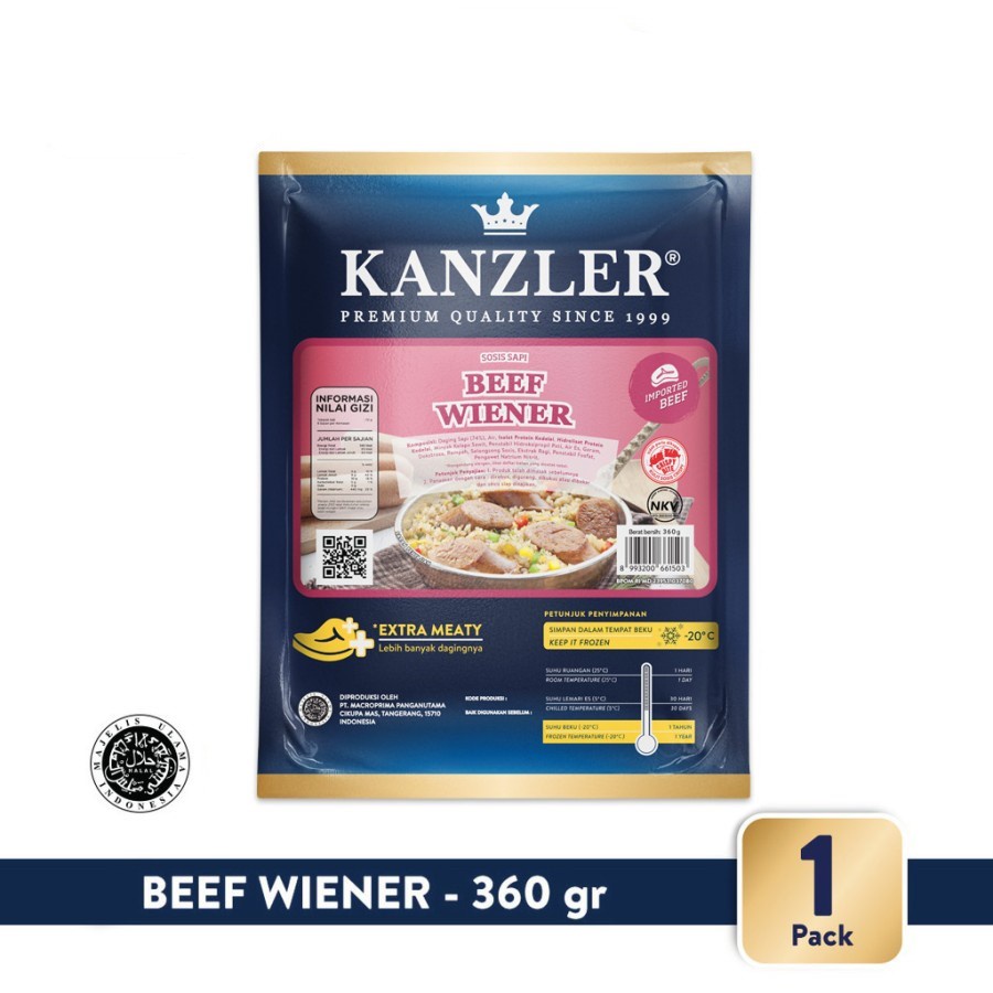 Jual Kanzler Beef Wiener Gr Shopee Indonesia