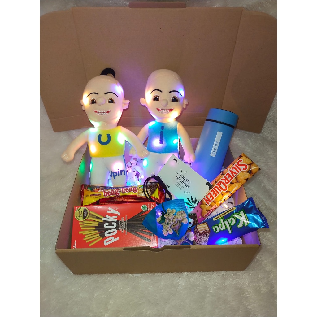 Jual GIFT BOX COKLAT HADIAH ULANG TAHUN HAMPERS BONEKA UPIN IPIN