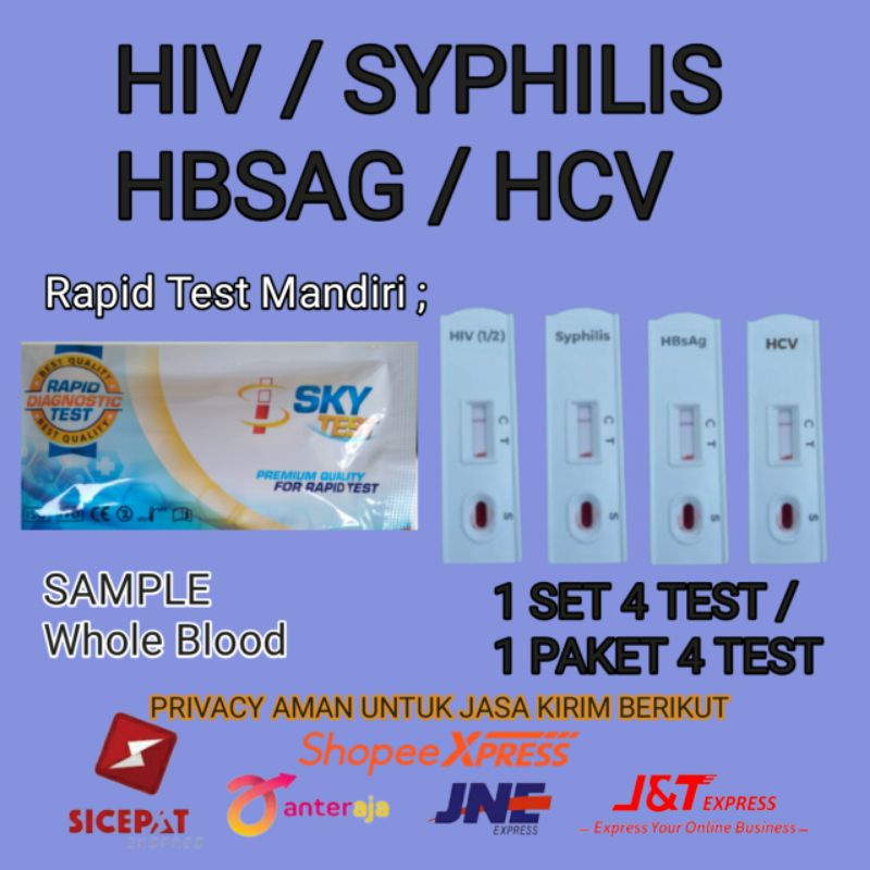 Jual Paket Lengkap Set Pemeriksaan Hiv Sifilis Hbsag Hcv Card L